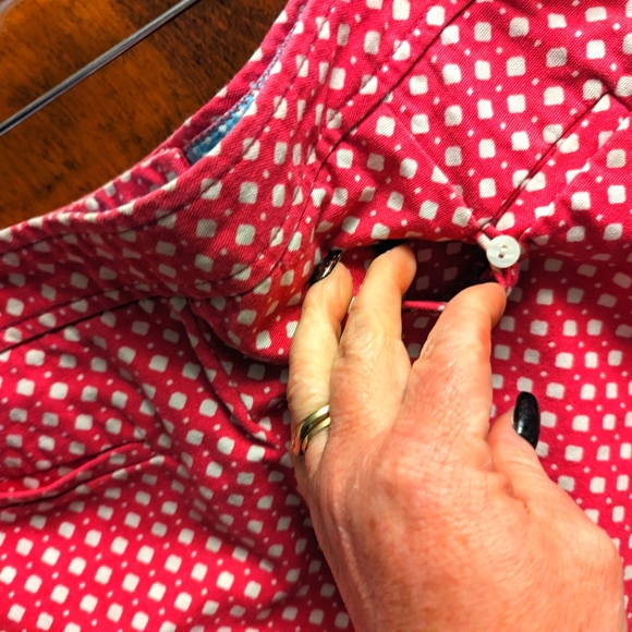 EUC: J. Crew 💕HOT PINK & WHITE💕 Cotton MINI SKIRT 😍♦️diamond pattern ♦sz 8 💞 - Picture 4 of 8